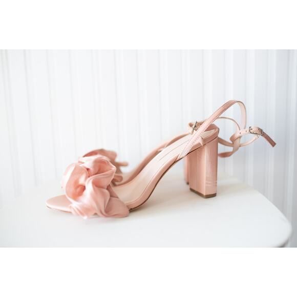Loeffler Randall Sandra Ruffle Satin Sandals size 7.5